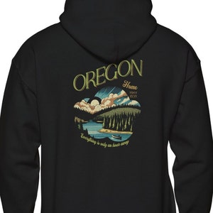 “Oregon Home seit 1859” Kapuzenpullover mit einzigartigem Stil Grafikdesign Perfektes Geschenk für Sie und Ihn
