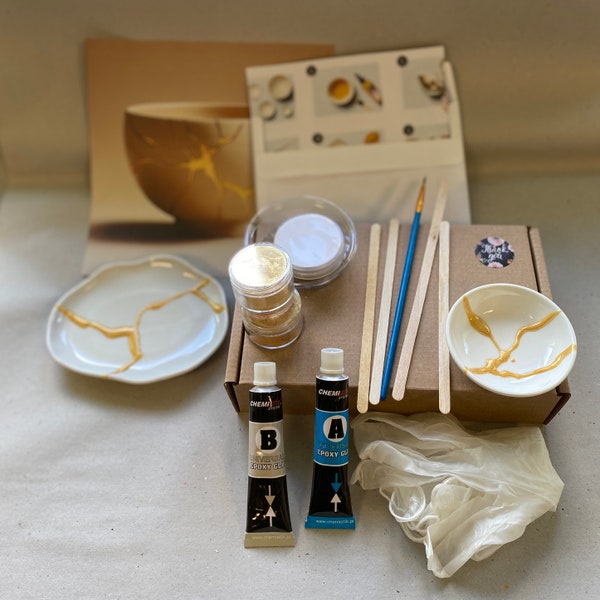 Kit DIY Kintsugi - Kit de réparation Kintsugi, Cadeau pour la maison et le bricolage, Cadeau pour la fête des Mères