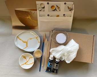 Kintsugi Repair Kit: Master the Art of Japanese Kintsugi, Beginner to Expert DIY Kit for Ceramic & Porcelain Restoration