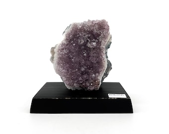Amethyst Crystal in Wood Base, Brazil crystal, gift, home decor, natural rock