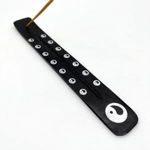 Porta-incenso Yin Yang - Queimador de incenso de madeira - Queimador de incenso em bastão