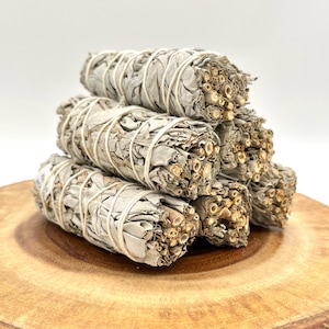 White Sage 4&quot;, California White Sage, White Sage Smudge Sticks, Cleansing Sage