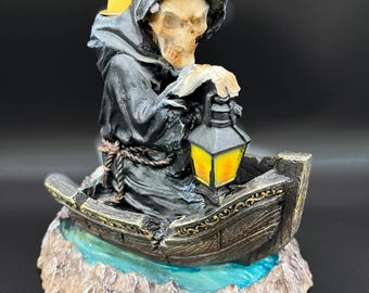 Incensário de refluxo em forma de Morte - Decoração de Halloween para casa