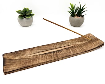 Porta incienso de madera - Quemador de incienso tallado en madera - Cenicero - Atrapecientos - Decoración para el hogar - Regalo de inauguración de casa