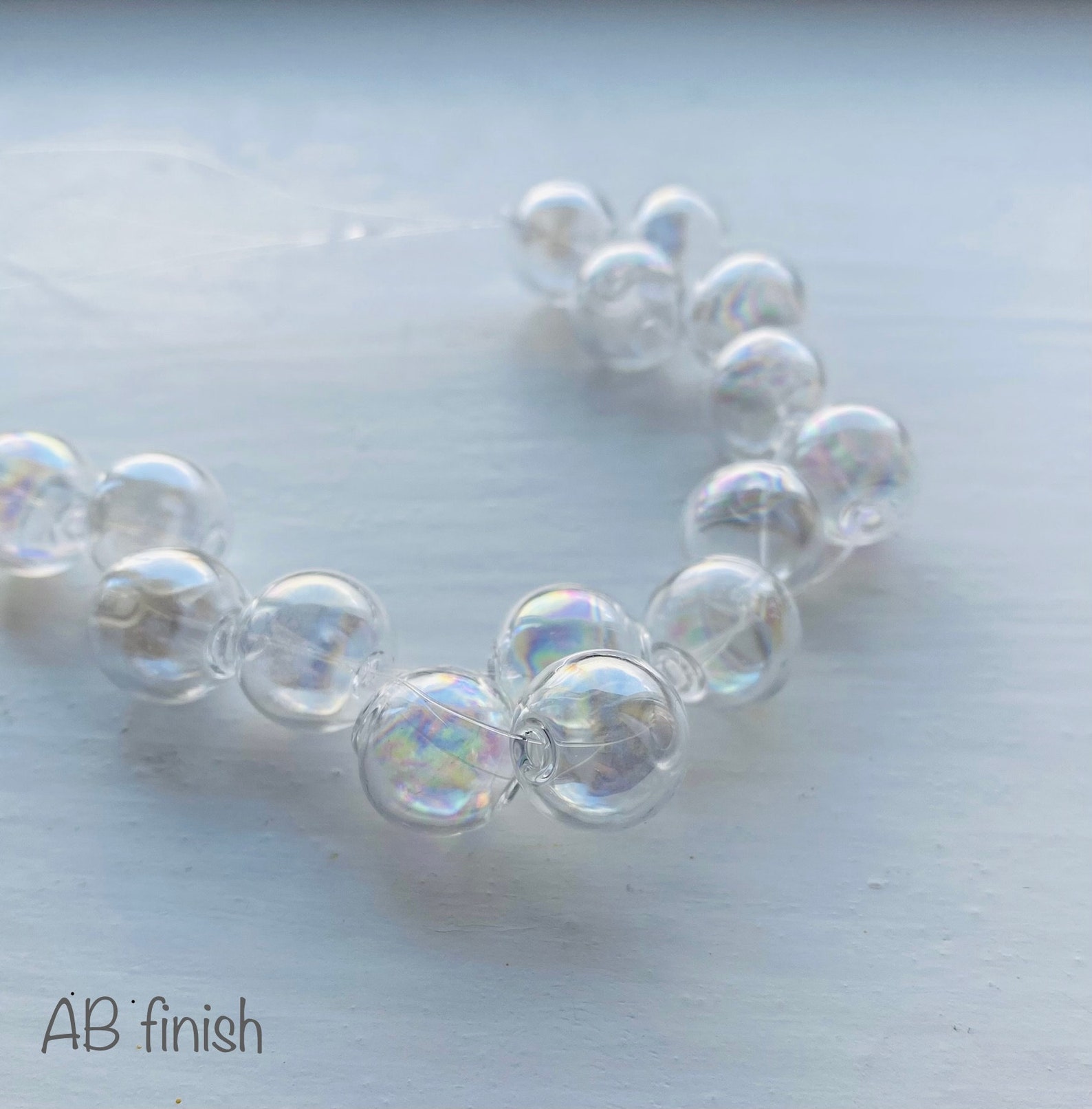 Glass Bubble Necklace Clear Bubble Necklace Bubble Statement Etsy