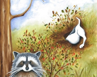 Jack Russell Terrier  PRINT of Original Art  Print offered in three sizes  SILLY DOG