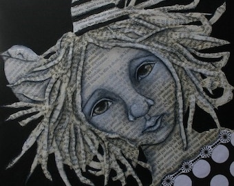 Bird Woman  Print of Original Art  Print offered in three sizes
