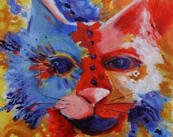 Cat abstract Print  archival to 150 years, Three Sizes Available     Frame Not included