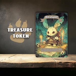 Rabbit Theme Treasure Token, Magic Token Card, Proxy Card Single Card