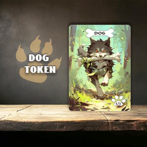 Jeton pour chien, carte jeton magique, carte de procuration, carte unique