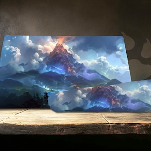 Tappetino da gioco multifunzionale Sky: tappetino da scrivania e tappetino per mouse, tappetino da gioco TCG