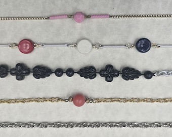 Handmade Vintage Eyeglass Chain Grannycore fashion Peeper Keepers