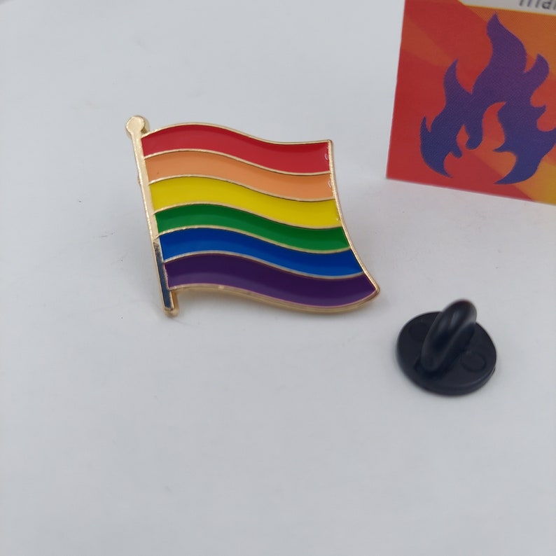 Pride flag Lanyard Pin Enamel image 1