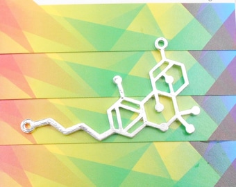 Antique Silver THC Molecule Connector 1-27B