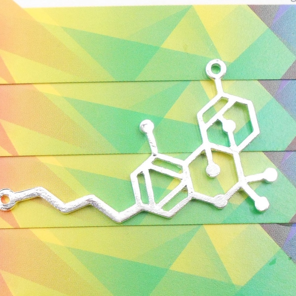 Antique Silver THC Molecule Connector 1-27B