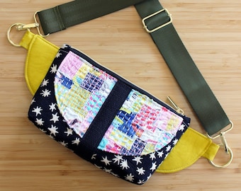 River Market Sling Pattern - PDF version - sewing, crossbody, fanny pack, diy, kids, purse, hip pack, zipper pocket, flap