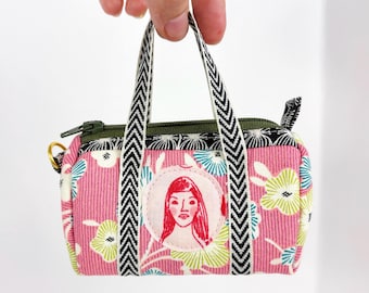 Kit de bolsa de lona pequeña - Rostro de mujer cameo, manualidad de costura