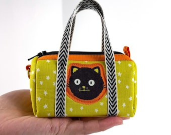 Kit de viaje pequeño: aplique de gato negro, tela estrellada Good Spirits