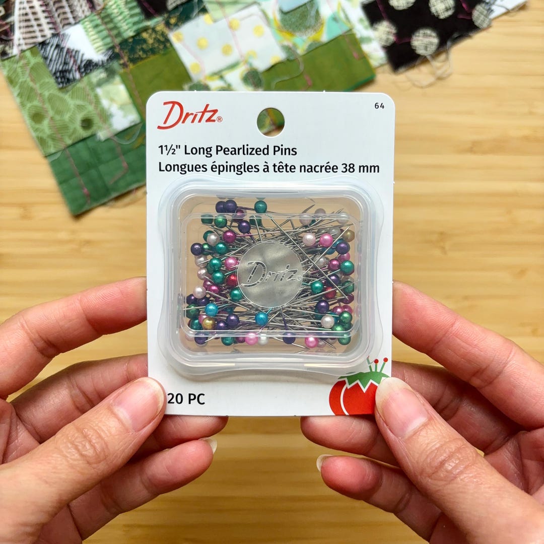 Dreddish Pin Dritz 1 1/2'' Long Pearlized Pins - Pinning, Sewing, Tool, Garments ...