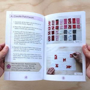 PDF Version Patchwork Sashiko Instruction Manual craft kit, sewing, embroidery, kantha, boro, hand stitch, fabric, quilting, japanese image 3