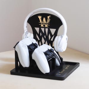 Personalisierte Weihnachtsgeschenke für Gamer, Controller Stand, Kopfhörer Halter, Geburtstagsgeschenk für Teenager Jungen, Freund Xms Geschenk, Geburtstagsgeschenke