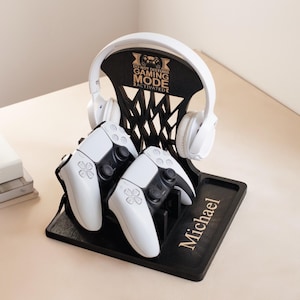 Personalized Headphones Holder and Controller Stand, Christmas gifts for him, Gaming accessories gifts for Gamer Boyfriend, Gifts for him