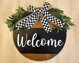 Front Door Hanger | Welcome Sign | Year Round Wreath | Welcome Door Sign | Front Door Decor | Front Door Wreath | Front Door Sign