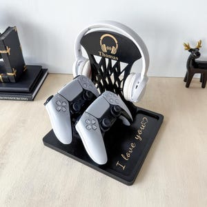 Controller Stand, Headphone Holder, Christmas Gifts for Him, Birthday Gift for Husband, Christmas Gift for brother, Anniversary Gift for him