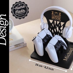 Controller Stand, Headphone Holder, Christmas Gifts for Him, Birthday Gift for Husband, Christmas Gift for brother, Anniversary Gift for him