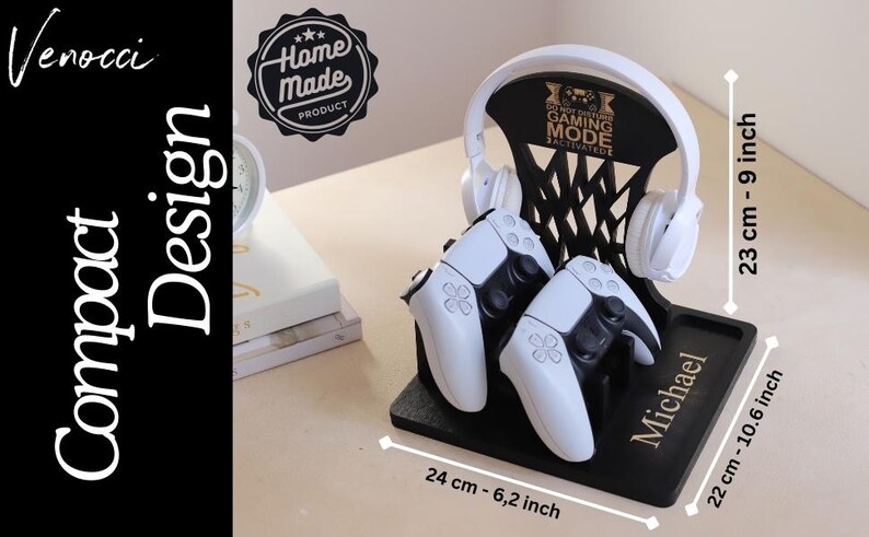 Controller Stand, Headphone Holder, Christmas Gifts for Him, Birthday Gift for Husband, Christmas Gift for brother, Anniversary Gift for him