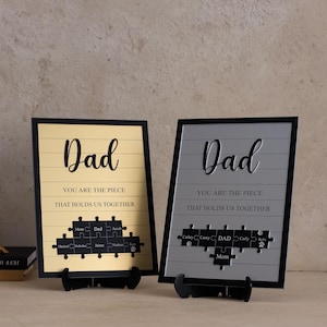 Personalized Father&#39;s Day Gift, The Best Dad Sign, Family Sign, Father&#39;s Day Sign, Dad With Kids Names, Dad Gifts from Daughter,Gift for dad