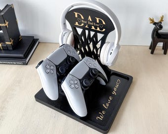 Personalized Controller Stand, Headset holder, Anniversary gift for him, Birthday Gifts for Boyfriend, Brother Gifts, Christmas Gift for Man