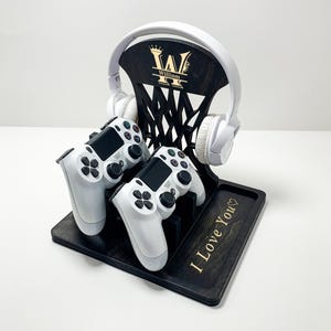 Controller Stand, Headphone Holder, Christmas Gifts for Him, Birthday Gift for Husband, Christmas Gift for brother, Anniversary Gift for him