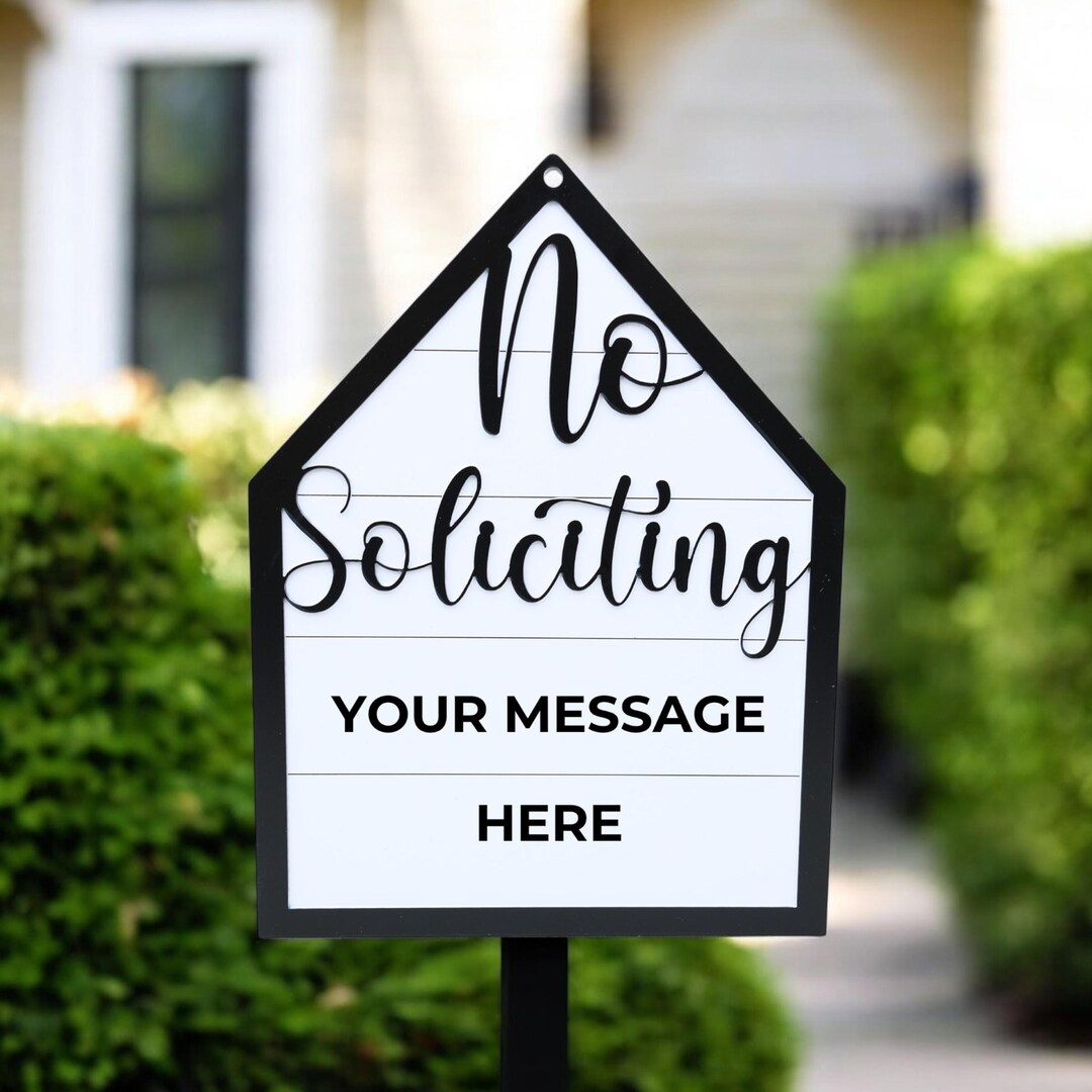 No Soliciting Sign, Do Not Ring the Door Bell, Do Not Knock Sign, Dogs ...