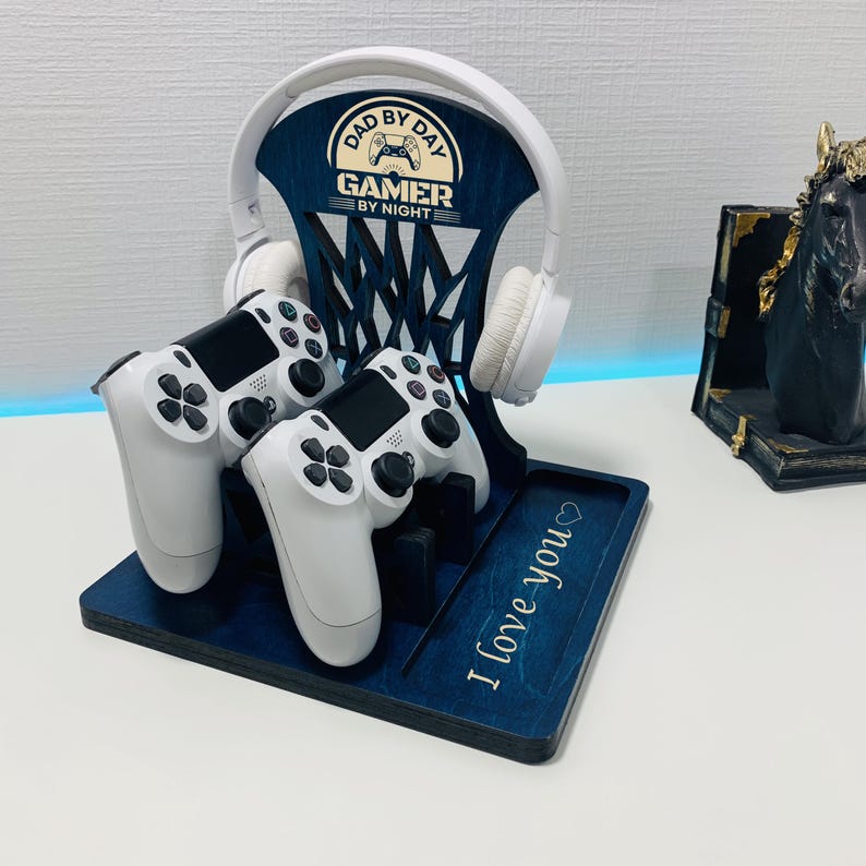 Controller Stand, Headphone Holder, Christmas Gifts for Him, Birthday Gift for Husband, Christmas Gift for brother, Anniversary Gift for him