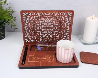 Personalized Wooden Book Stand Valet, Book Nook Holder, Birthday Gift Her, Birthday Gift for Mom, Mother's Day Gift, Wife Anniversary Gifts