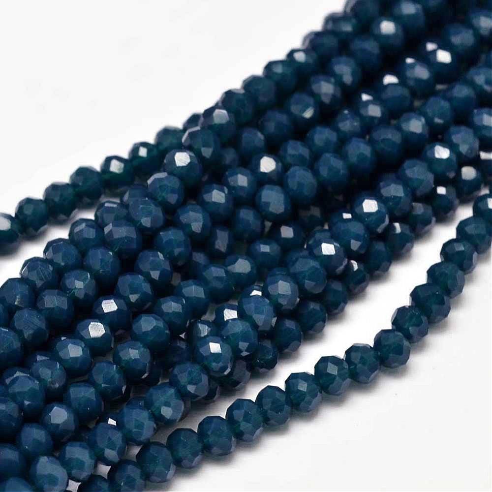 Bulk Lot 144 Prussian Blue glass beads 4x3mm wholesale vintage Etsy