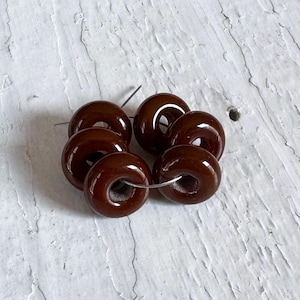 Handmade Lampwork Beads - Dangles - Medium Brown