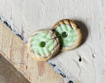 Puffy Discs - Mint and Ivory
