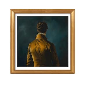 Vintage Man Portrait Painting | Antique Gentleman Oil Painting Print | Moody Rustic Art | Mailed Print | Fine Art | Moody wall art