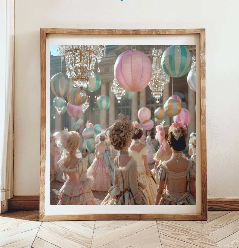 Pop Rococo Marie Antoinette Poster Print for Bedroom Pop Art Sign Home Wall Decor ...