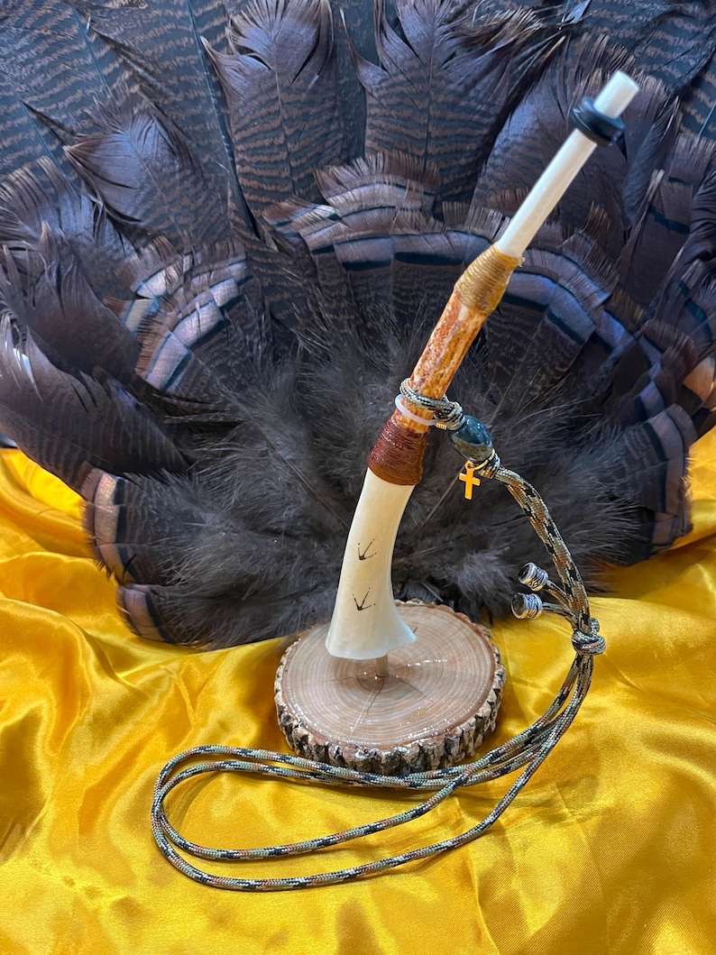 Handmade Wild Turkey Wing Bone Call With Lanyard and Stand - Etsy