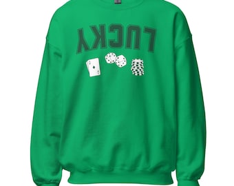 Lucky St. Patrick's Day-sweater: Gildan, uniseks ronde hals