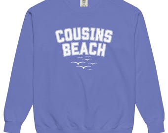 Cousins Beach Comfort Colors Sweatshirt: Coastalcore Summer Style