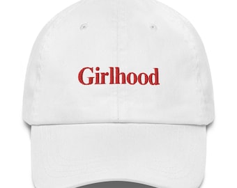 Boné de pai bordado personalizado &quot;Girlhood&quot;: boné feminista Y2K