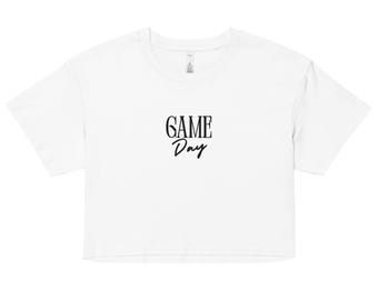 Cropped T-shirt Game Day: trendy voetbalseizoentop