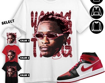 AJ 1 Mid Alternate Bred Toe Unisex Shirt, Sweatshirt, Hoodie, Young Head, Shirt To Match Sneaker Color Red