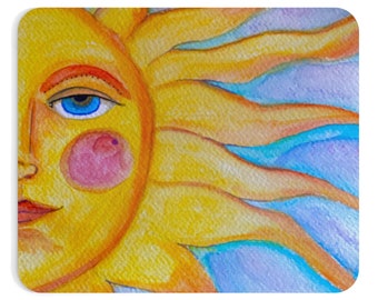 El Sol, The Sun   Loteria Mouse Pad (EU)  Mexican Folk art