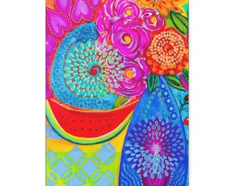 Psychedelic Sandia Dream, Canvas Stretched, 1.5'