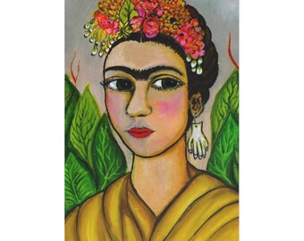 Frida con Flores, Fine Art Postcards